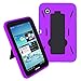 Galaxy Tab 2 7 Case KIQ (TM) Heavy Duty Hybrid Silicone Skin Hard Plastic Case Cover Kick Stand for Samsung Galaxy Tab 2 7.0 P3100 - Black / Purple