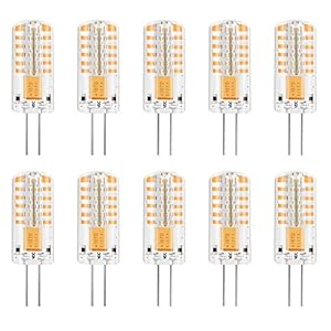MENGS® 10 stuks dimbaar G4 LED-lamp 3W DC 12V warm wit 3000K 48×3014 SMD