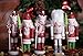 Clever Creations Peppermint Soldiers 5 Pack 5 Inch Traditional Wooden Nutcracker Ornaments, Festive Christmas Tree Décor