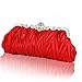 kingluck Silk Cocktail Evening Handbags/Clutches in Gorgeous Silk (red)