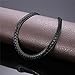 18 Inch Chain for Boys Men Jewelry|Personalized Shiny Black Snake Curb Link Flat Chains 6MM Thick Hip Hop Punk Necklace Choker, with Gift Box