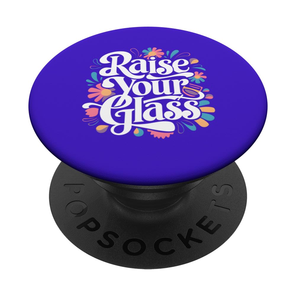 Raise Your Glass Pink Party Cheers PopSockets Swappable PopGrip