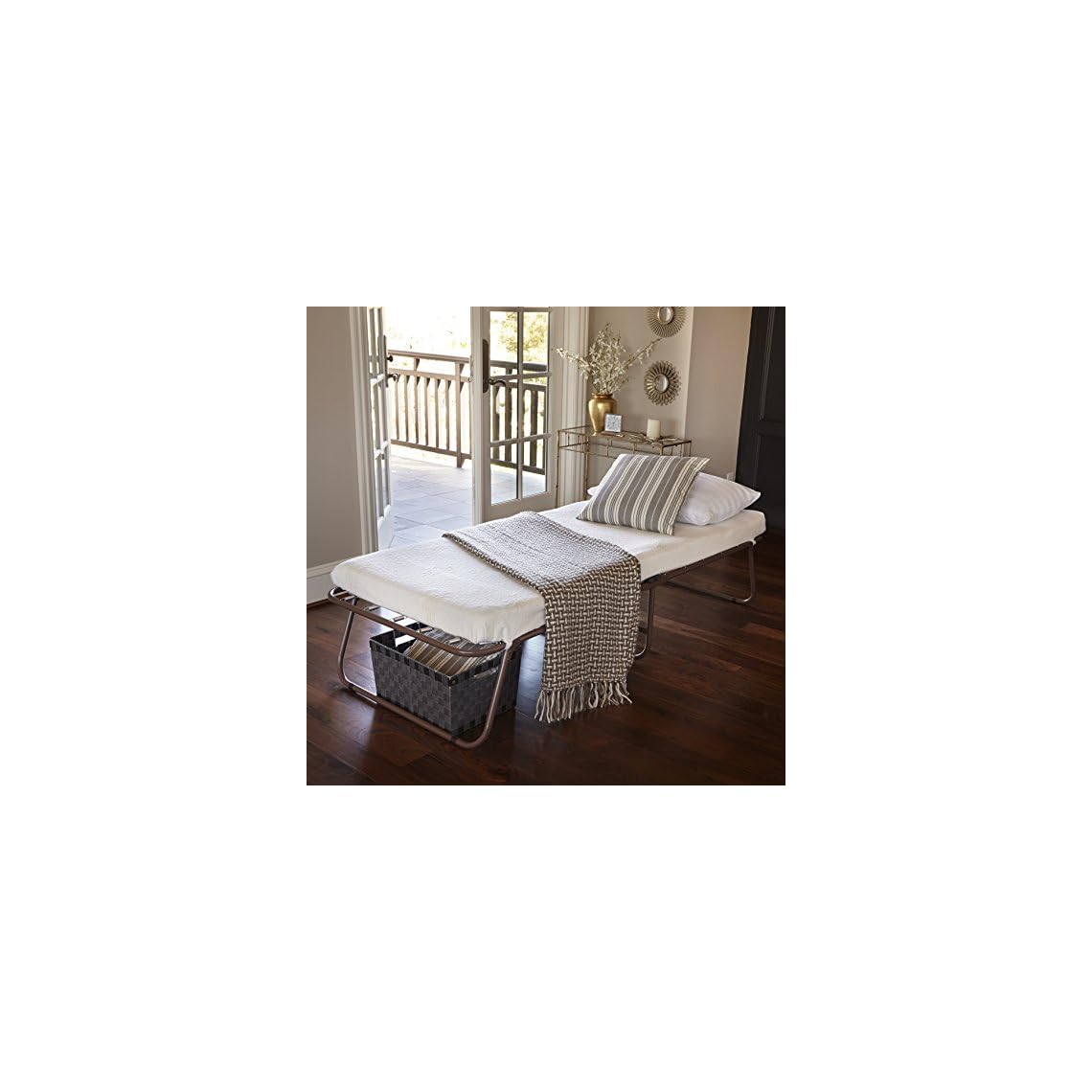 Zinus Traveler Deluxe Folding Memory Foam Guest Bed Frame, Plus Bonus