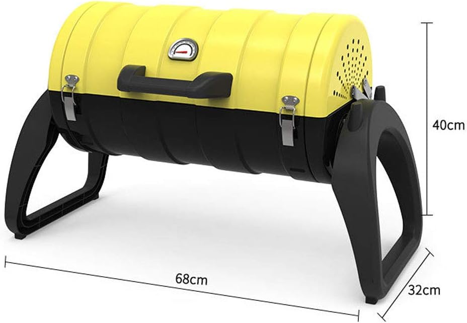 review ZJJ& BBQ Charcoal Barbecue Grill Outdoor Home Portable Grilled Carbon Stove Grill(Blue)