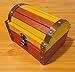 Craftistics Wooden Treasure Stash Chest Box With a Working Retro Heart Lock and a Pair of Keys