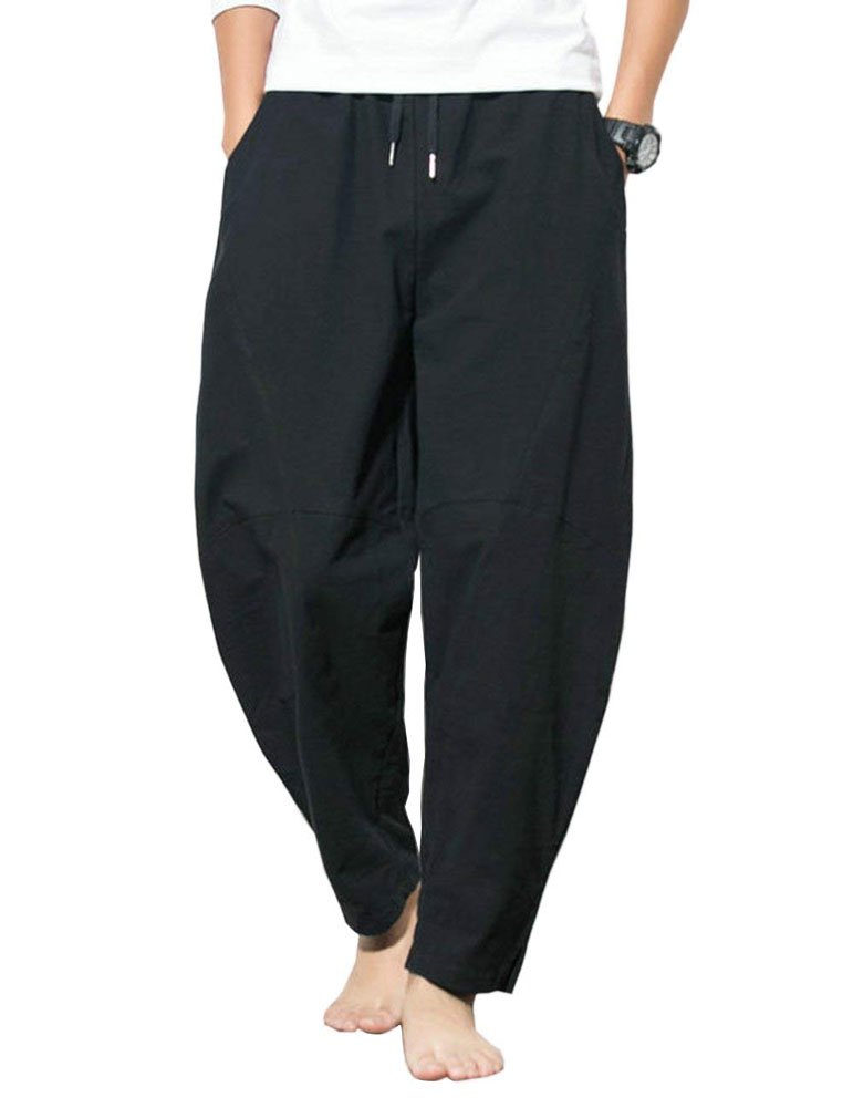 drawstring baggy pants