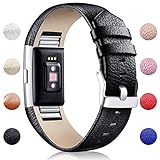 Hotodeal Fitbit Charge 2 Leather Bands, Genuine Leather Replacement Band Accessories for Fitbit Charge 2 Fitness Strap