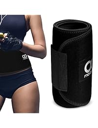 Maxboost Cintura Trimmer, Premium Peso Pérdida Ab Cinturón para Hombres y Mujeres [Negro, Clásico Medio] Entrenamiento Sweat Enhancer Ejercicio Ajustable Wrap para Stomach- Disfrute de Sweet Abdominal Muscle & Back Support