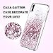 Caka iPhone X Case, iPhone Xs Glitter Case Liquid Series Girls Luxury Fashion Bling Flowing Liquid Floating Sparkle Glitter Cute Soft TPU Case for iPhone X XS (Rose Gold)
