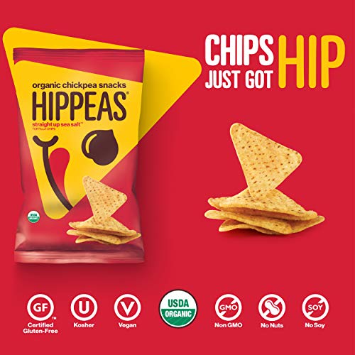 New HIPPEAS Organic Chickpea Tortilla Chips + Straight Up Sea Salt 5