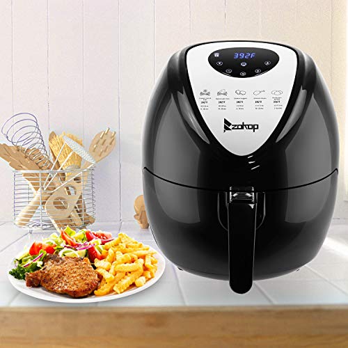 Click Here to See More Images 5.3QT Computer Capacity Digital Non-Stick Coating Air Fryer W/LCD Screen