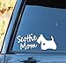 Bluegrass Decals E1057 Scottie Mom Scottish Terrier Dog Decal Sticker 8 Inches x 3.25 Inches