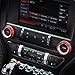 Aluminum Interior Air Conditioner Conditioning Twist Switch Ring Trim for Ford Mustang 2015+(Red)