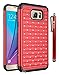 Style4U Hybrid Rhinestone Crystal Case with Stylus for Galaxy Note 5, Red / Black