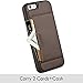 ZVE Case for Apple iPhone 6s and iPhone 6, 4.7 inch, Slim Leather Wallet Case with Credit Card Holder Slot Pocket Protective Case Cover for Apple iPhone 6 / 6s - Dark Brown