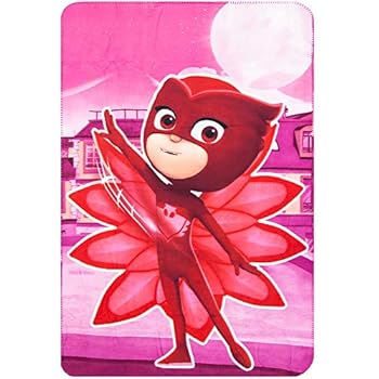 PJ Masks Kids Girls Owlette Soft Fleece Blanket Team Logo New 2017-2018 (Pink)