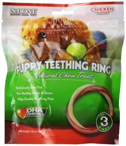 N-Bone 3-Rings  Puppy Teething Ring, Chicken Flavor