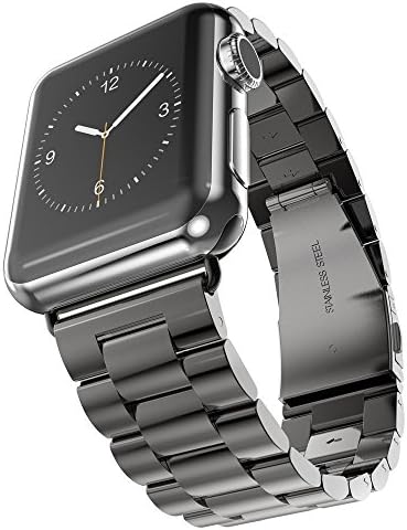 Houding-PRO Link Bracelet Band for Apple Watch 42mm Series 3,Gray Stainless Steel Metal Replacement Smart Watch Strap Bracelet with Link Removal Tool for Iwatch Series 3/2/1(Space Gray 42mm)