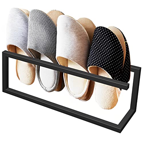 Ahomiwow スリッパラック 4足用 玄関 浴室 室内 ホテル 収納 来客用 スリッパたて おしゃれ ホルダー 省スペース スリム スリッパラック 42x10x14cm