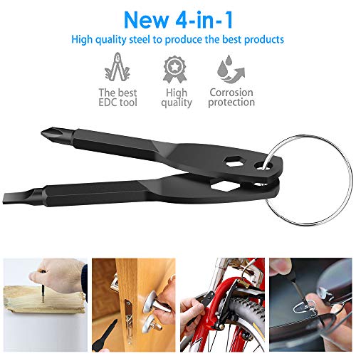 Keychain Screwdriver Set,Includes Phillips Screwdriver 1x1.5 in,Flat head Screwdriver SL4.5