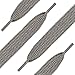 Silver Gray Nylon Shoelaces (Fat)