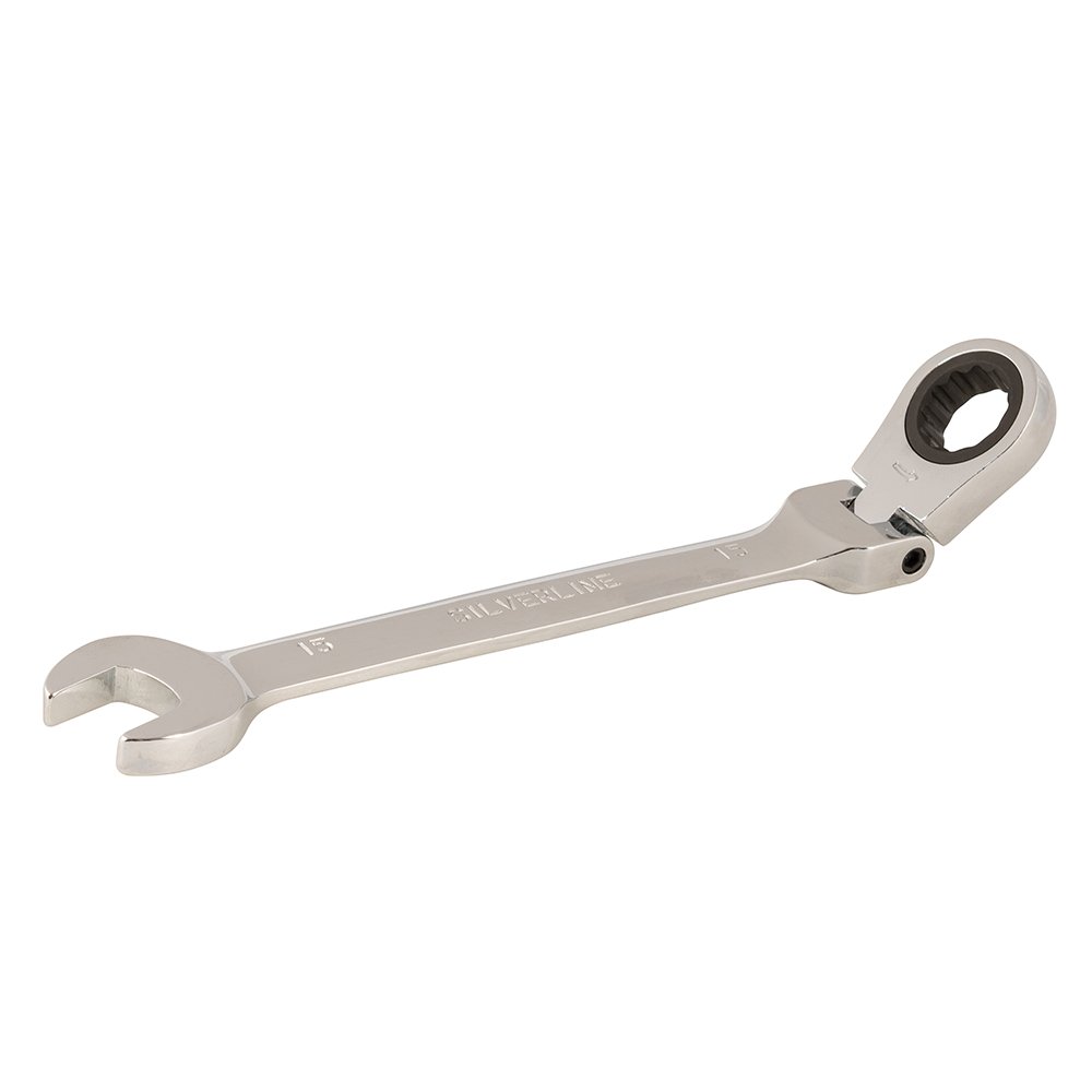 Silverline 793805 Flexible Head Ratchet Spanner 15 mm