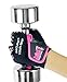 Women Gym Gloves Protect Your Hands & Improve Your Grip - Pink & Black Weightlifting Gloves - Easy to Pull On & Off - Adjustable Fit (Pink, Medium)
