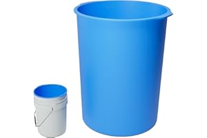 OPYAAON 5 Gallon Bucket Liner Reusable Rubber Bucket Saver Liner for Concrete Mix Thinset Paint Mortar Grout Mud and Cement, with Graduated Measurements (Blue)