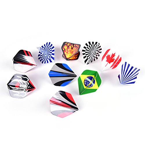 60pcs Assorted Dart Flights Darts Fins for Steel Tip Darts, Soft Tip Darts