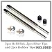MEKO Stylus Pen 3 in 1 Rubber Tip and Micro Fiber Tip Stylus/Styli Ballpoint Pen (2Pcs) Metal Barrel with Rubber Grip Bundle with 2 Replacement Fiber Tips, 2 Rubber Tips,2 Refill Ink -Silver