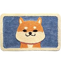 szzcx Shiba Inu Entrance Door mat Bath Rug,Anti-Slip Water Absorption Cute Animal Print Bath Mats Shower Carpet,Lovely Home Dog Carpet (19.6inch x 31.5inch)