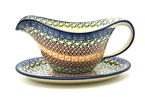 Polish Pottery Gravy Boat - Autumn