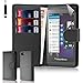 32nd Book wallet PU leather case cover for Blackberry Z10 + screen protector, cleaning cloth and touch stylus - Black
