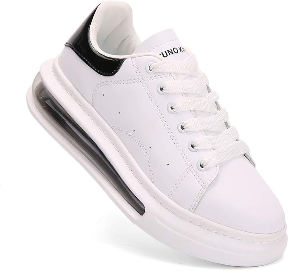 platform white sneakers leather