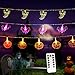 MZD8391 Halloween Decorations Lights, 4 Patterns in 1 Halloween String Lights, Pumpkin Bat Ghost Spider 20 LED Fairy Lights for Indoor/Outdoor Halloween Party Decoration (Battery Operated)