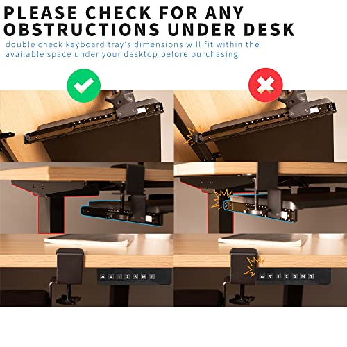 VIVO Large Keyboard Tray Under Desk Pull Out with Extra Sturdy C Clamp