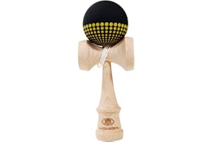 Yomega Pro Model Kendama – The Traditional Japanese Toss and Catch Skill Game with Rubberized Paint for Easier Skill Building Play (Black)