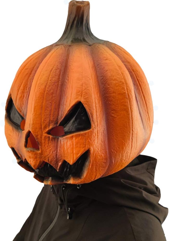 PartyCostume Pumpkin Mask Latex Full Head Realistic Masks For Halloween Decoration Carnival Costume Party - Image 4