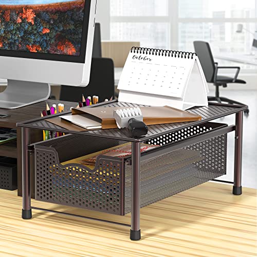 Simple Houseware Stackable Basket Drawer Organizer, Bronze