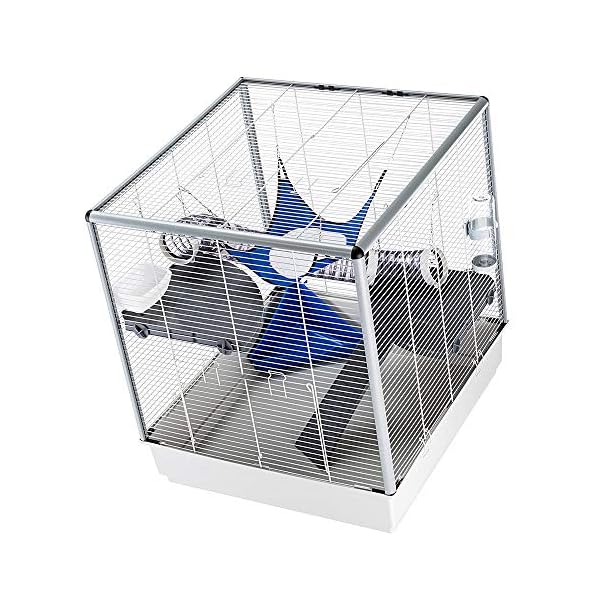 Ferplast Gabbia Grande per Furetti Furet Xl, Tre Livelli con Accessori Amaca e Tubi per Furetti, Rete in Metallo…