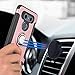 TechVibe LG V30 Case, Slim Drop Protection Cover, Ring Grip Holder Stand, For LG V30 (2017) - Rose Gold