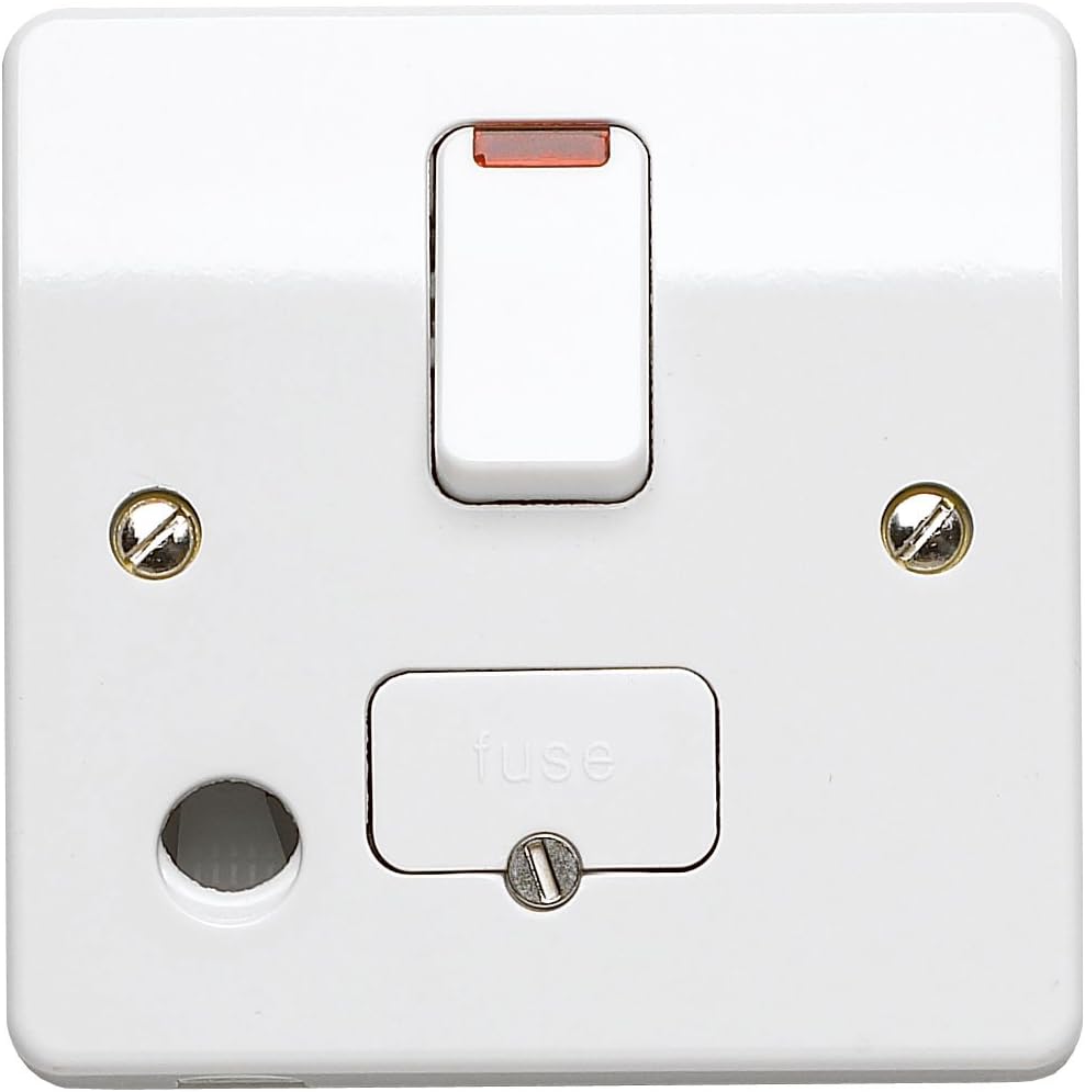 Mk K1070WHI 13A Double Pole Switched Connection Unit with Neon
