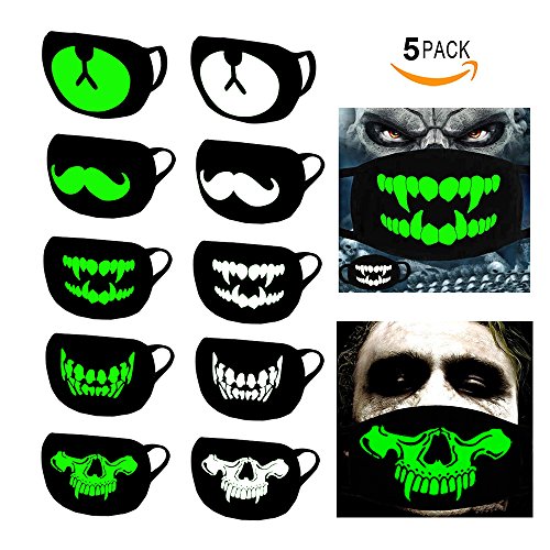 Kyson glow in dark luminous mouth mask dustproof muffle…