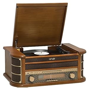 Denver MCR-50 retro muziekcentrum met platenspeler bruin