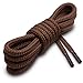 Miscly Round Boot Laces [1 Pair] Heavy Duty and Durable Shoelaces for Boots, Work Boots & Hiking Shoes (Brown, 63 inches (160 cm))