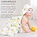 KloudBambu Hooded Baby Towel, Super Soft to Sensitive Skin, Ultra Absorbent, for Newborn, Infant, Toddler Girls and Boys, Lemon Print…