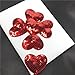 QTMY 1 Pair Iron on Patches with Shoe Clips DIY Crafts Findings Accessories (Heart Sequins Patches with Shoe Clips)