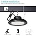 HYPERLITE 150W LED High Bay Lights 21,000Lm 5000K Industrial Grade 5' Cable with US Plug UL and DLC Premium Approved with Meanwell Driver for Warehouse Gym Workshop【Offer Lighting Layout】