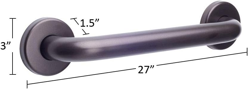 CSI Bathware BAR-SB24-TW-125-OB Straight Grab Bar, 24-inch, Oil Rubbed Bronze: Home Improvement