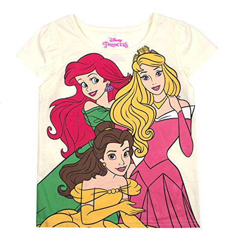 Disney Princess TShirts for Girls 3 Pack Short Sleeve Graphic Tees